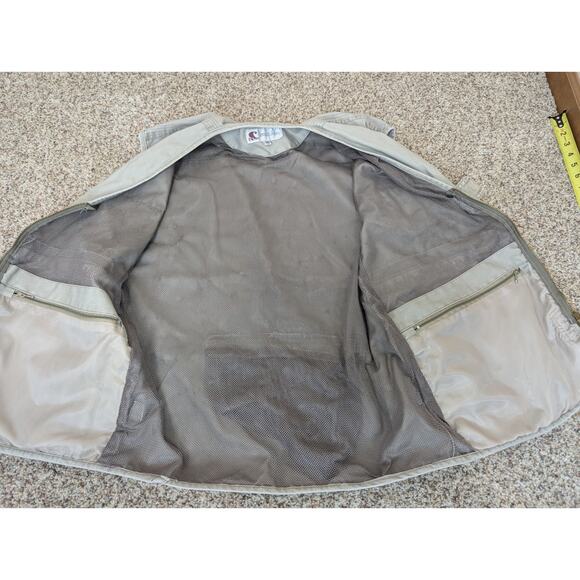 Vintage Fishing Vest Size XXL Beige Khaki Canvas Multiple Pockets Mankesi - Picture 6 of 6
